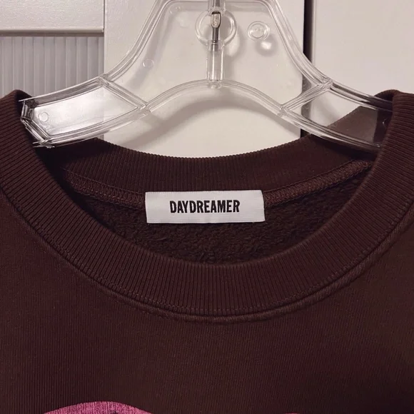 NWOT DAYDREAMER Elton John Heart Glasses BF Crew Coffee Quartz Sweatshirt Size M - Picture 6 of 13